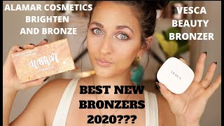 NEW 2020 BRONZERS| VESCA BEAUTY BRONZERS AND ALAMAR COSMETICS BRIGHTEN AND BRONZE TRIO REVIEW/DUPES