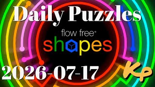 Flow Free Shapes - Daily Puzzles - 2026-07-17 - July 17th 2026