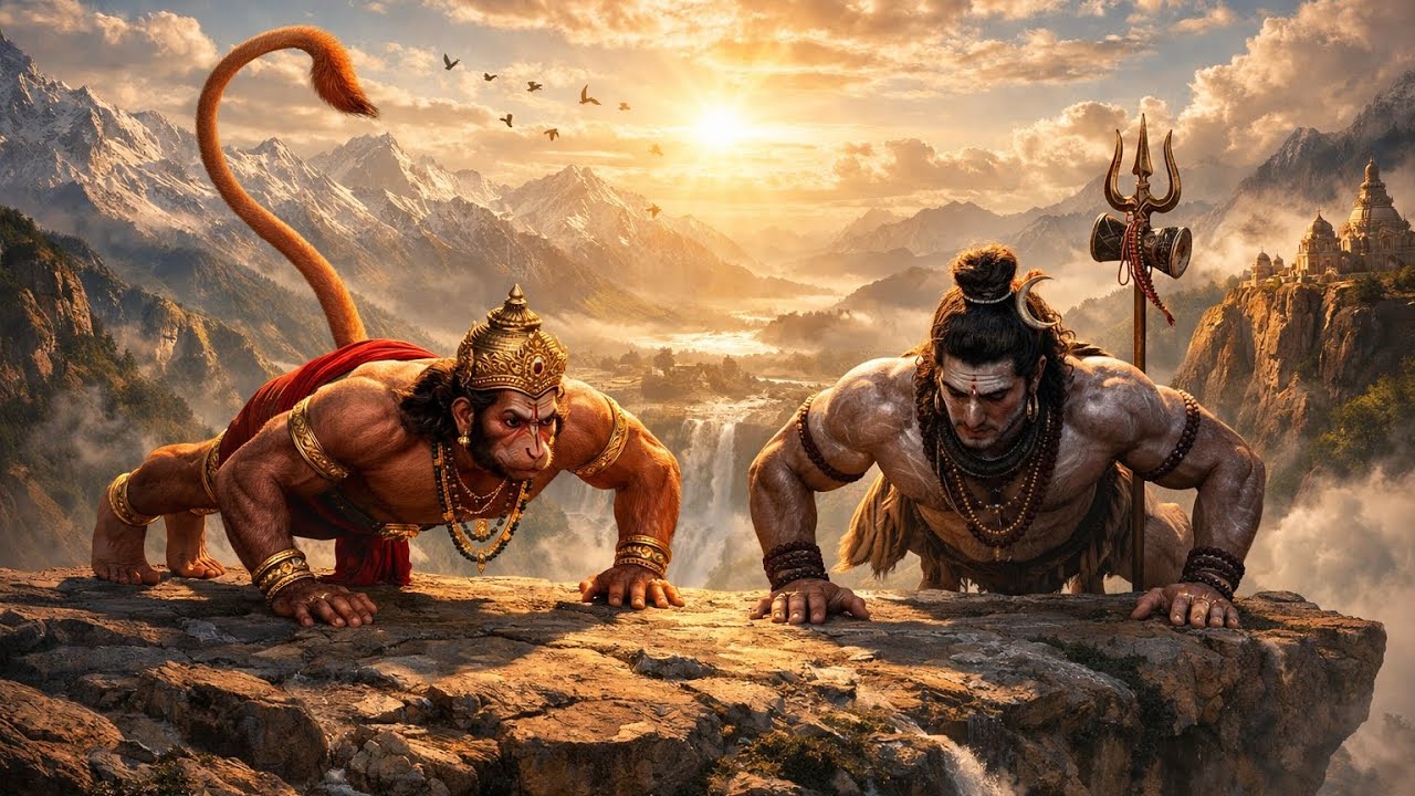 “Mahadev Aur Hanuman Ka Power Workout 💪 | Shiv Hanuman Gym Motivation 