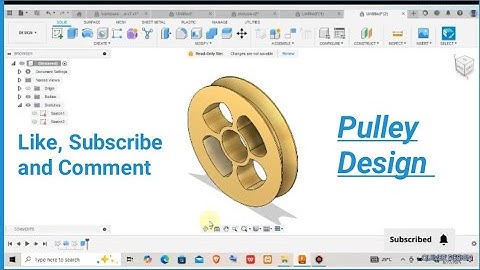 Pulley Design || Fusion 360 ||