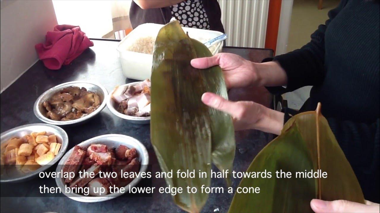 How to make Sticky Rice Wrapped In Bamboo Leaves / Joong / Zhongzi