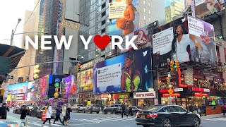 [4K]🇺🇸 NYC Walk:NY Public Library to Central Park S via 6 1/2 Ave. Zibetto Espresso Bar☕🥐Jan.2022