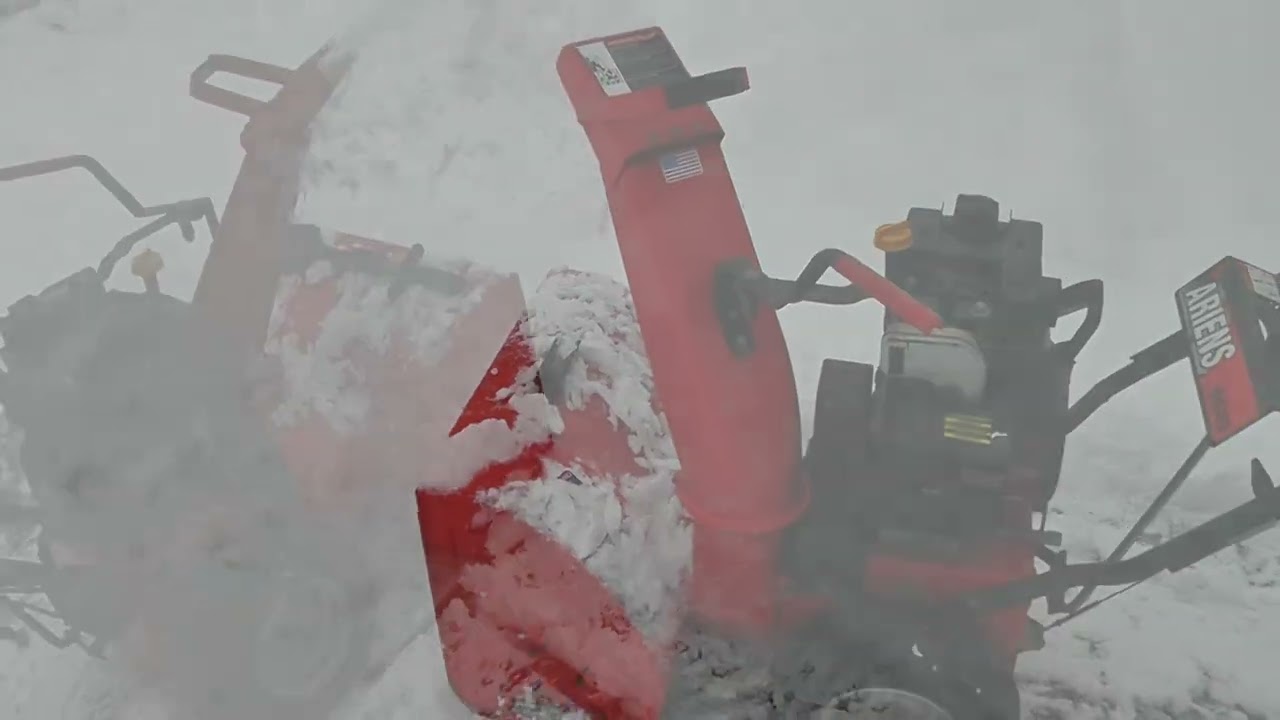 Ariens 2 stage 5550 snow blower first use of 2026 after snow storm