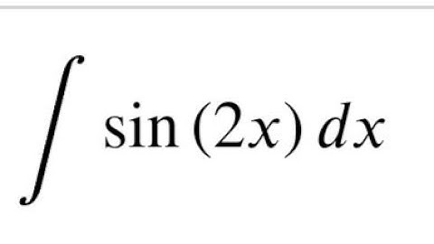 integration of sin(2x)dx... (u substitution)