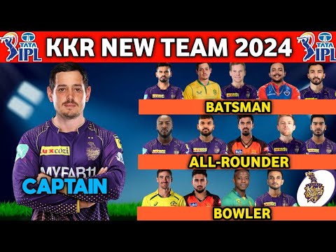 IPL 2024 - Kolkata Knight Riders New Squad, KKR Team Players List 2024