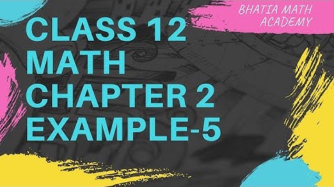 Class 12 math chapter 2  example 5 II inverse Trigonometric function example 5