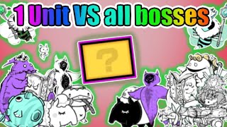 Battle Cats  All Advent Boss Stages VS 1 Unit