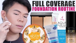 FLAWLESS AND NO HULAS FOUNDATION ROUTINE!!! (FULL COVERAGE FOR ACNE AND OILY SKIN) | Kenny Manalad