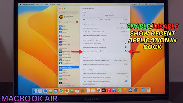 How to Enable or Disable Show Recent Application in Dock on MACBOOK AIR