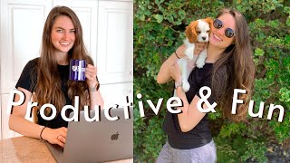 Day in the Life | A Productive (yet FUN) Vlog With Me in LA | My Puppy, Editing, Skincare, & Workout