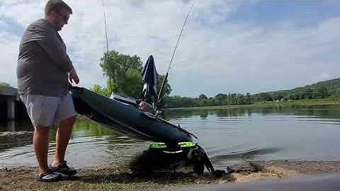 Loading the hobie outback on a ctug cart