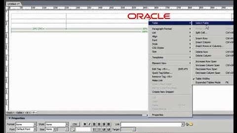 Como trabalhar com tabelas no Dreamweaver