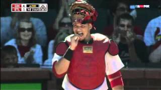 Molina's strong throw