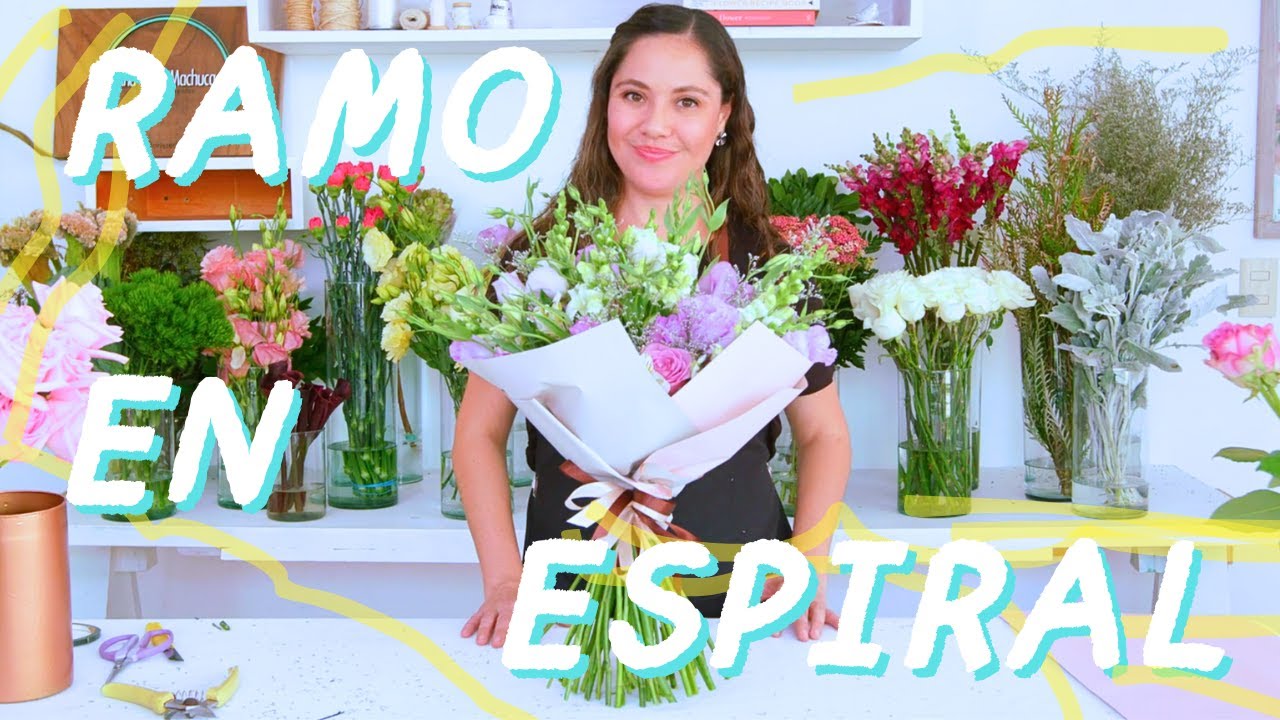 Cómo hacer un ramo en espiral paso a paso (Técnica de florista profesional)