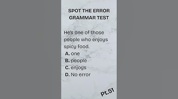 Can You Spot the Grammar Error? 🧠 | Grammar Test #51