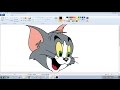 How to draw tom from tom  jerry in ms paint from scratch