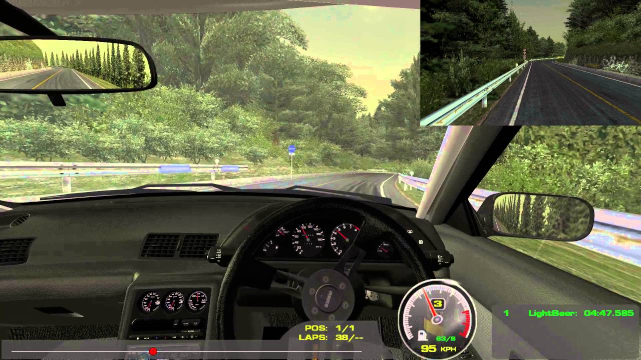 Rfactor - SP mod - R32 on Akina [Time attack] - YouTube
