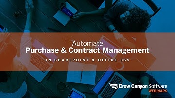 Automate Purchase & Contract Management Software: Office 365 & SharePoint