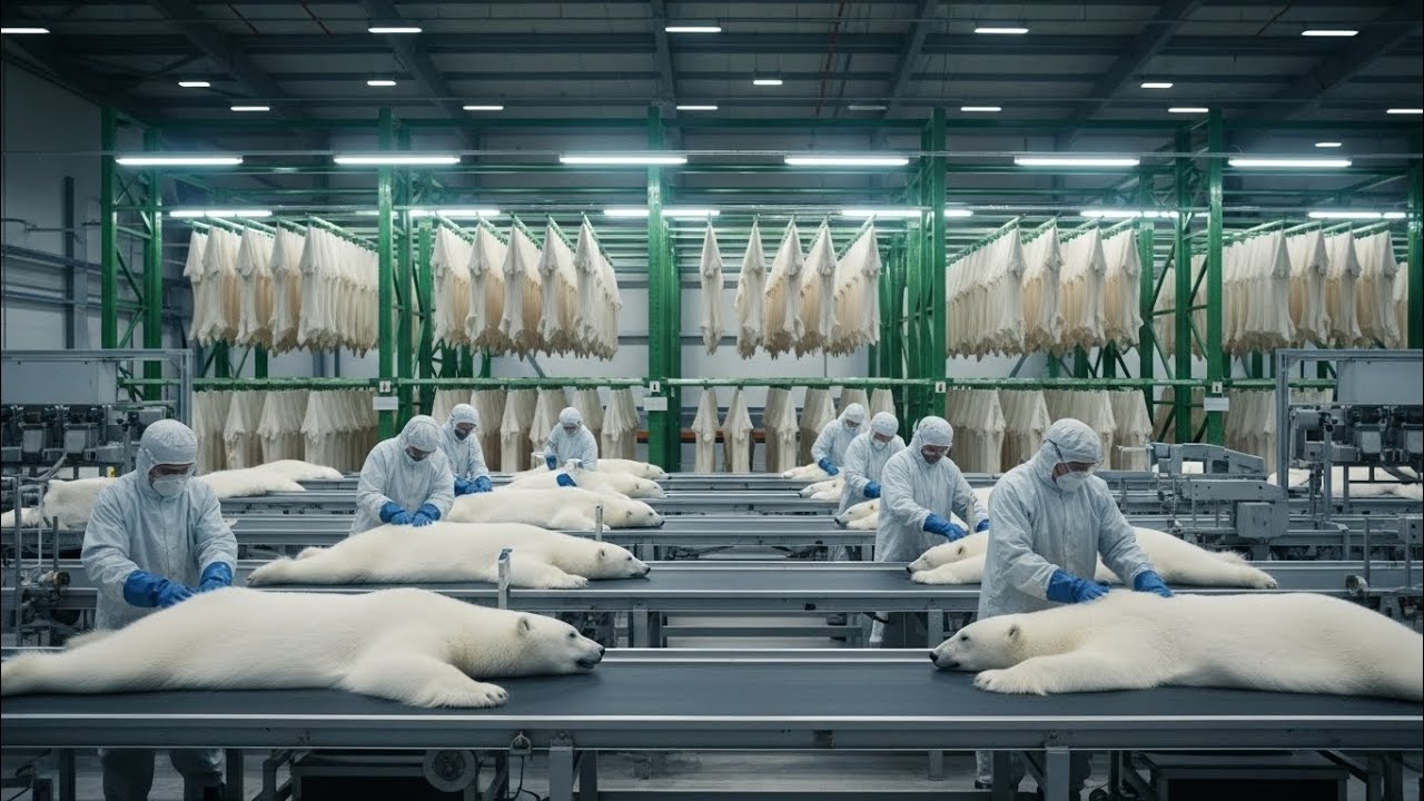 INSIDE THE POLAR BEAR FUR FACTORY — COMPLETE PROCESS OF THE MOST INSULATING COAT IN THE WORLD