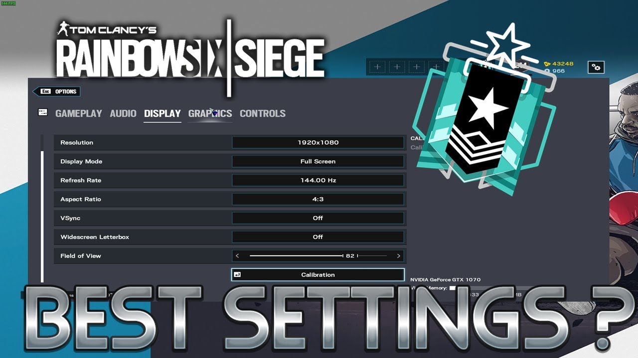 Rainbow Six Siege Best Settings