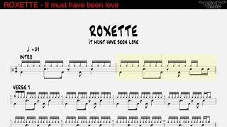 ROXETTE - It must have been love [DRUM SCORE]
