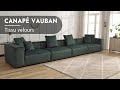 Canap droit fixe modulable 5 places vauban  bobochic paris