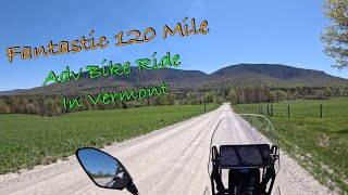 Beautiful 120 mile loop mainly on gravel roads in Vermont early May '24