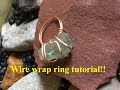 Copper Wire Wrapped Ring with Stone Focal - DIY