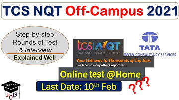 TCS NQT 2021 Registration | TCS Off Campus Drive for 2021/2020/2019 Batch | Recruitment for freshers