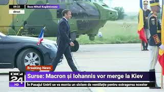 Klaus Iohannis s-a întâlnit cu Emmanuel Macron la Baza Kogălniceanu