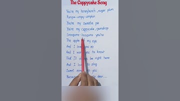 Thumbnail of Sing : The Cuppycake Song ~ By Amy Castle & learn English#love #music #lyrics #song #trending#shorts