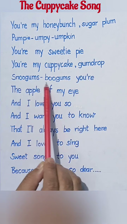 Sing : The Cuppycake Song ~ By Amy Castle & learn English#love #music #lyrics #song #trending#shorts
