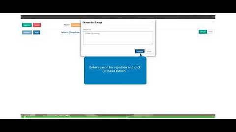 How to rejected timesheet