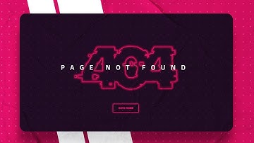 404 Page Design with Glitch Effect | CSS - JavaScript Tutorial | Daft Creation