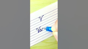 Cursive writing practice - Letter V | How to write English cursive writing #cursivewriting #shorts