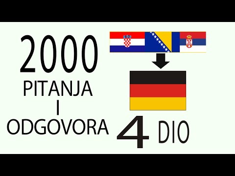 Pitanja i odgovori | NAUČI NJEMAČKI | Dio 4