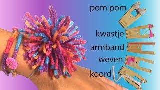 Vriendschapsarmband en pom pom armband maken met The Loome Big A