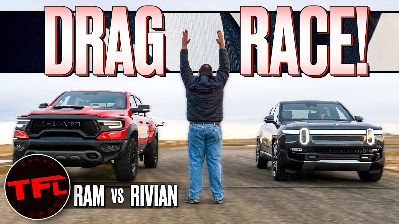 First Ever Ram Trx Vs. Rivian R1T Drag Race: Is The T-Rex Finally Going Down?