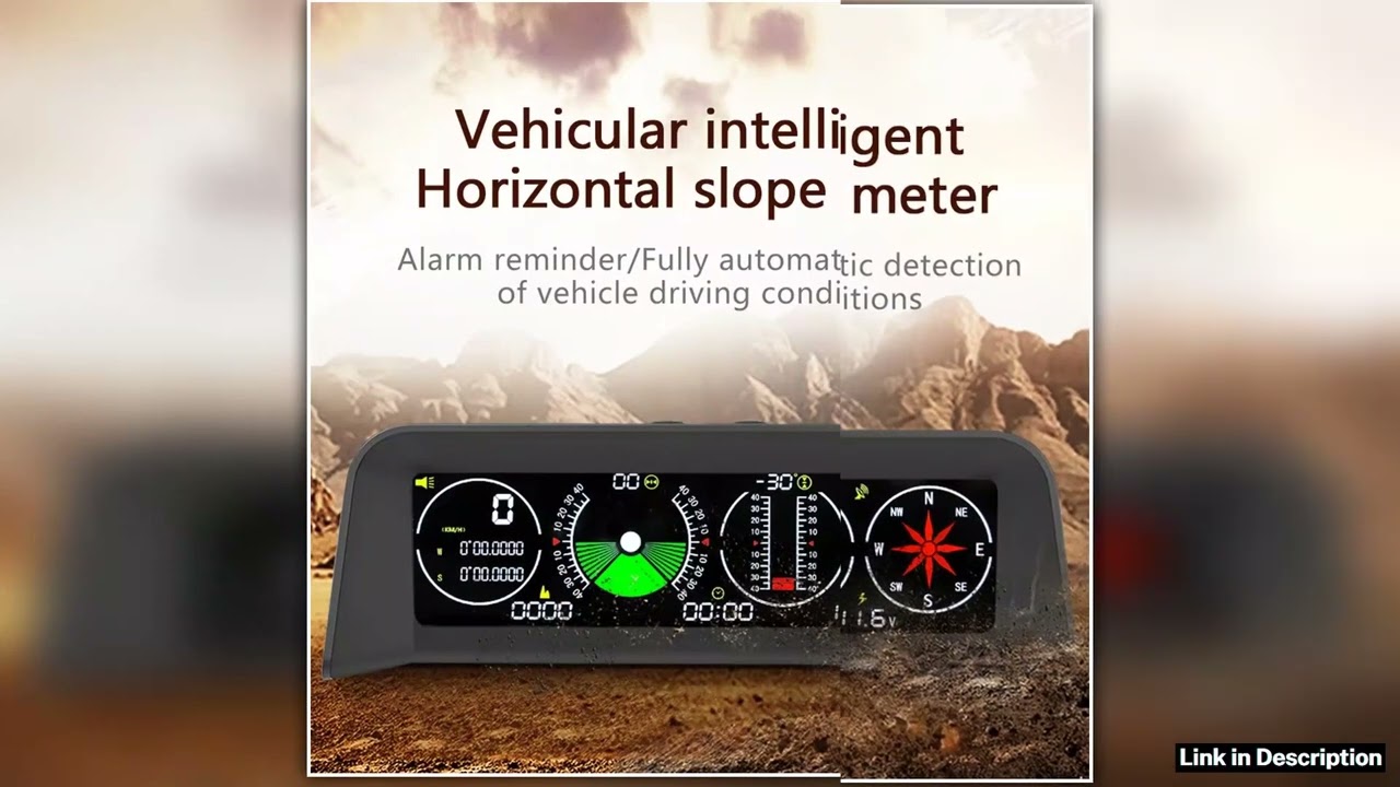 X90 GPS Speed PMH KMH Smart Slope Meter Inclinometer Car Compass HUD Pitch Tilt Angle Protractor Cl
