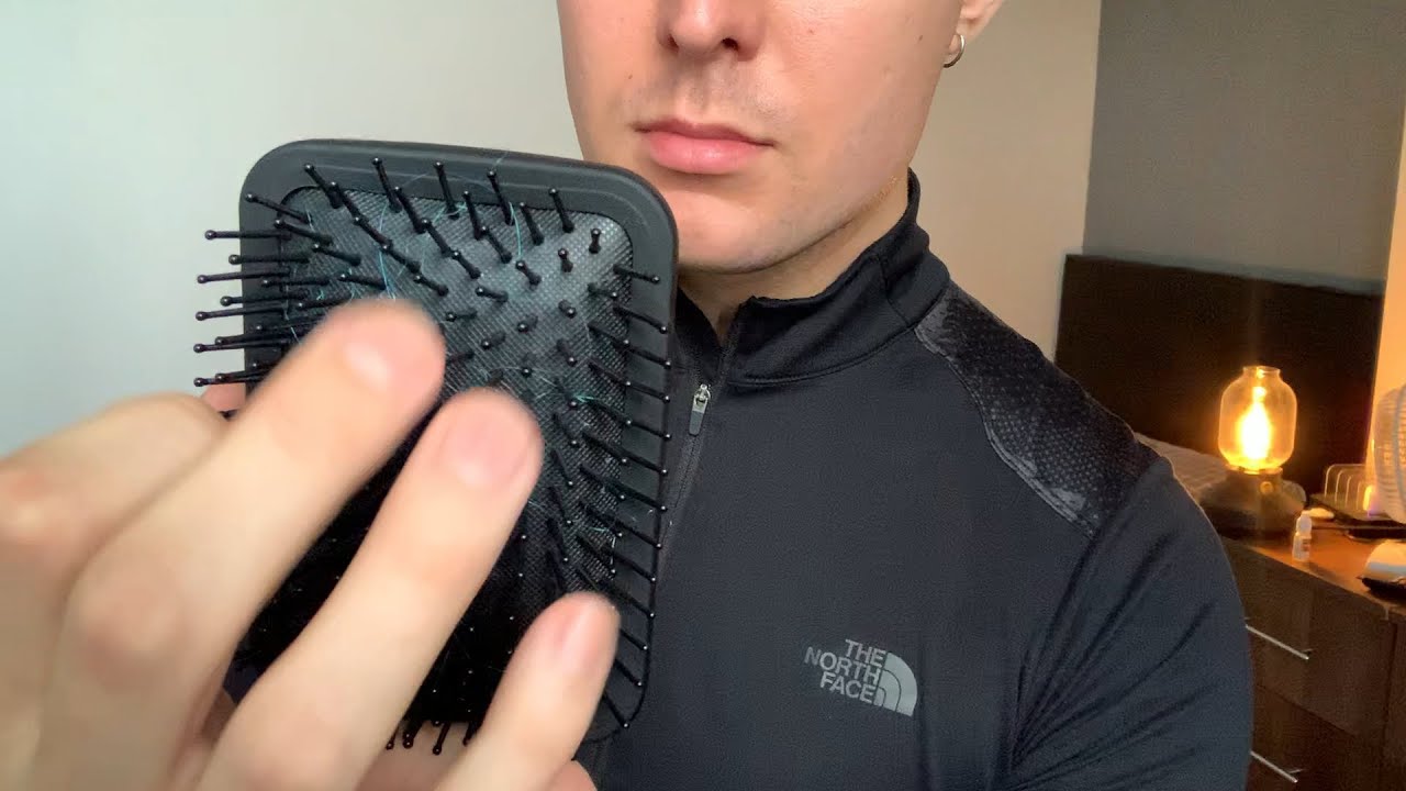 ASMR Hair brushing, mouth sounds, humming