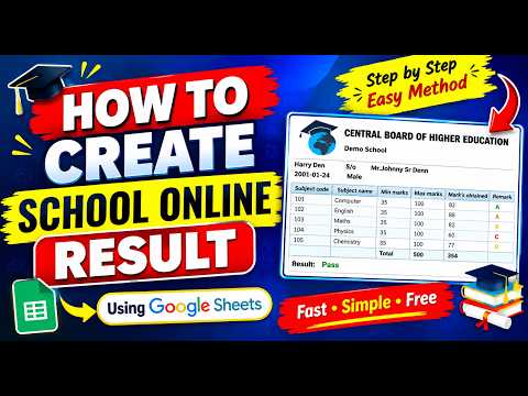 How to make school results online using google sheet |display school result free of cost #school