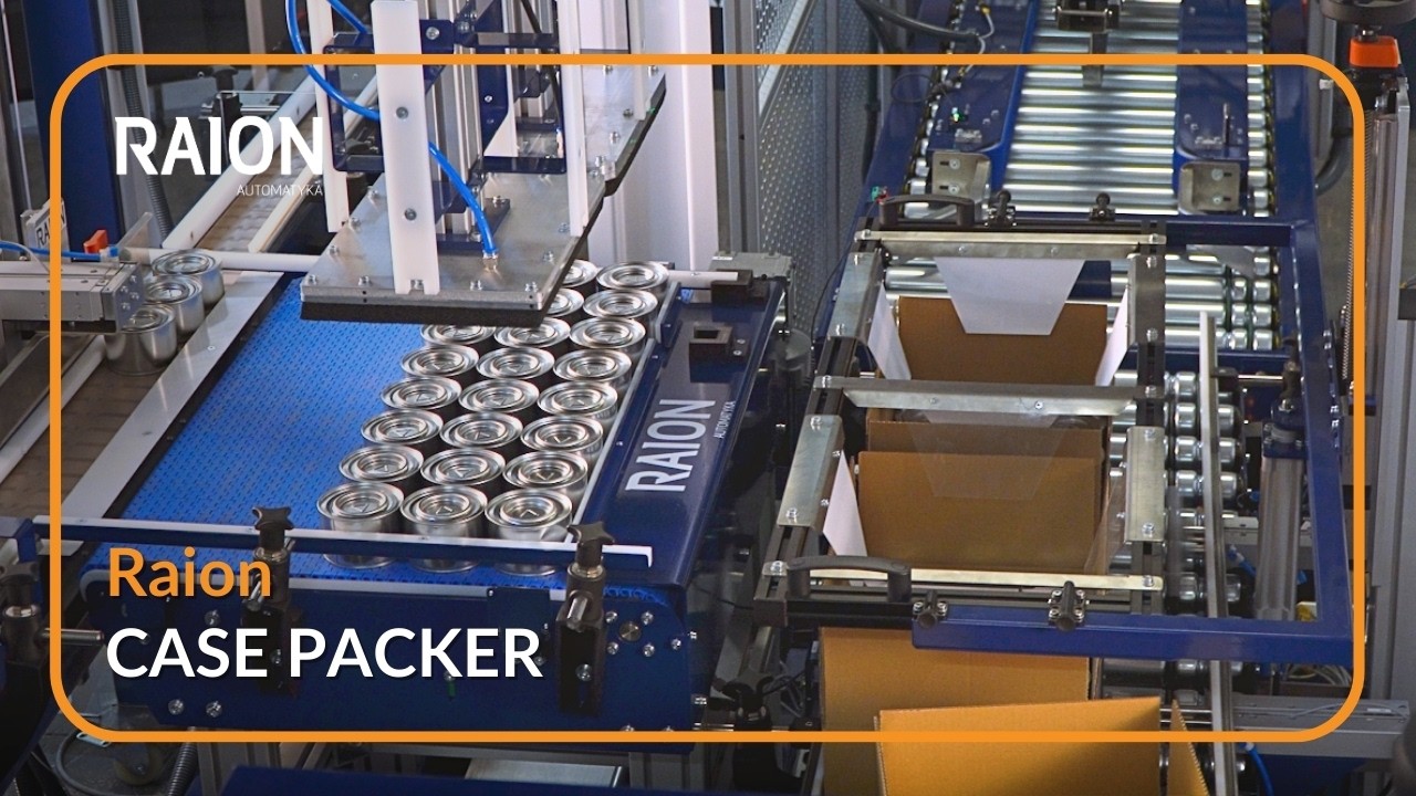 Case Packer do pakowania puszek RAION | Maszyna pakująca w kartony 24/7