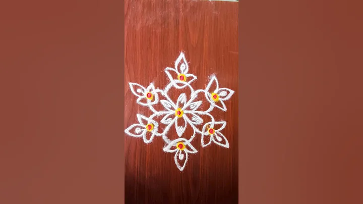 easy rangoli for beginners 🌸simple rangoli designs 🌸kolam designs 🌸#easyrangolibydurga #trending
