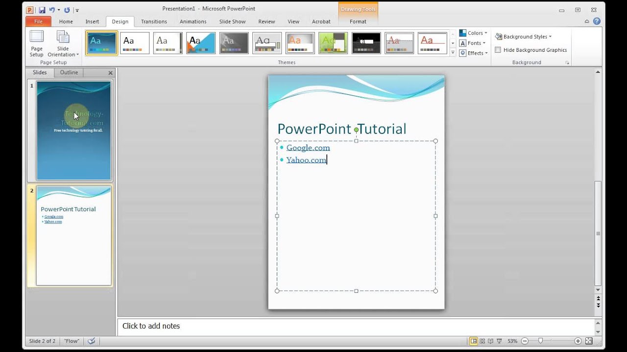 powerpoint presentation landscape to portrait