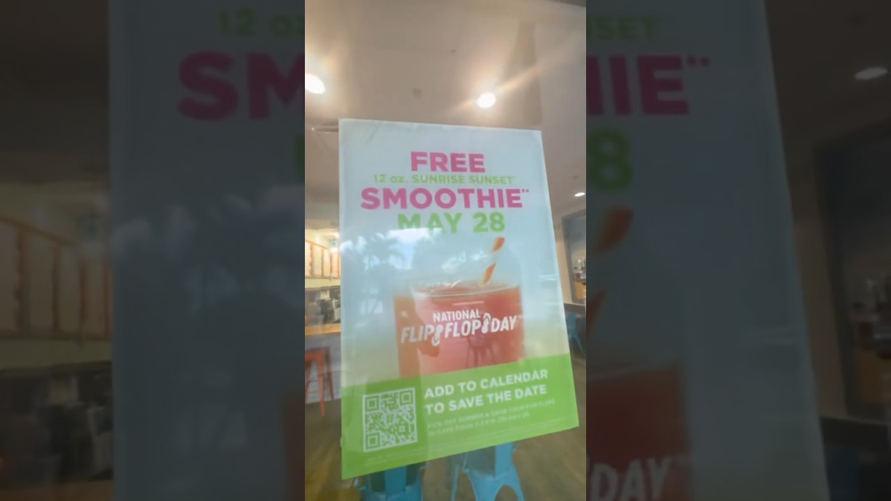 Getting My Free Smoothie.
