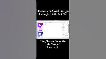 Responsive Card Design Using HTML &CSS#coding #shortvideo #shorts #webdesign