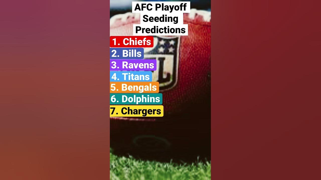 AFC Playoff Seeding Predictions YouTube