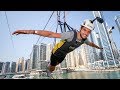 Grigor Dimitrov Flies High Over The City On XLine Dubai Marina