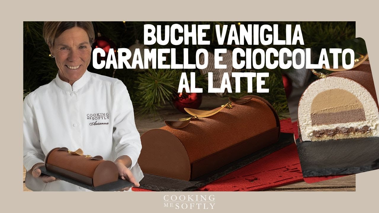 Buche vaniglia caramello e cioccolato al latte - ricetta di Natale