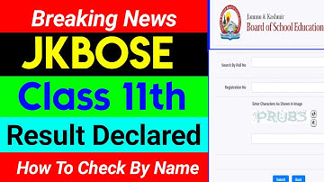 JKBOSE Class 11th Result Declared | How To Check Jkbose 11th Class Result 2023